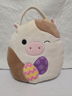 Squishmallows Ronnie The Cow Easter Basket 10" Plush